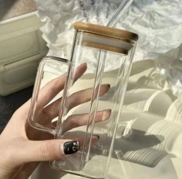 Square Glass Sipper