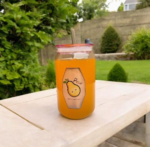 Stylish Borosilicate Glass Sipper with Straw – 540ml (Eco-Friendly & Durable)