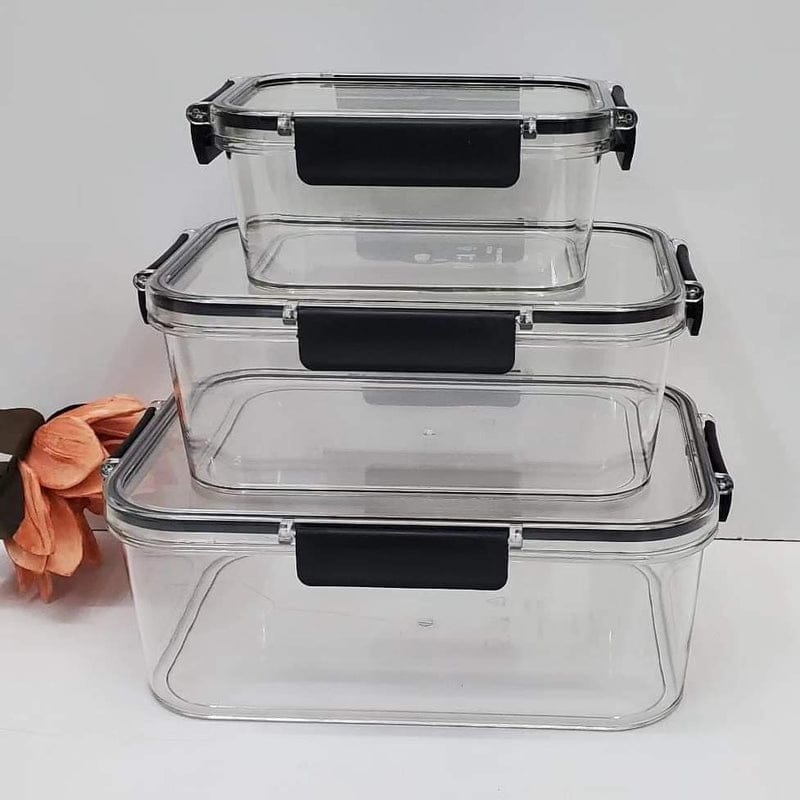 3-Piece Airtight Food Storage Container Set – Leakproof & Stackable
