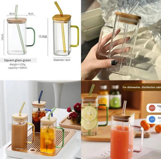 Square Glass Sipper