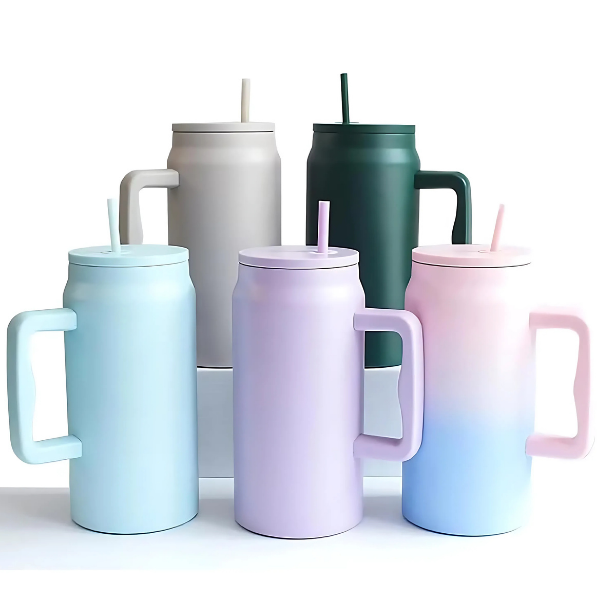 50oz Insulated Steel Tumbler with Straw – Large Capacity