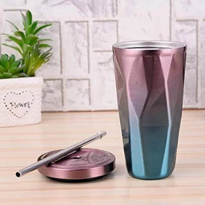 Rainbow Stainless Steel Mug – Insulated Glass-Style Cup (Black Unavailable)