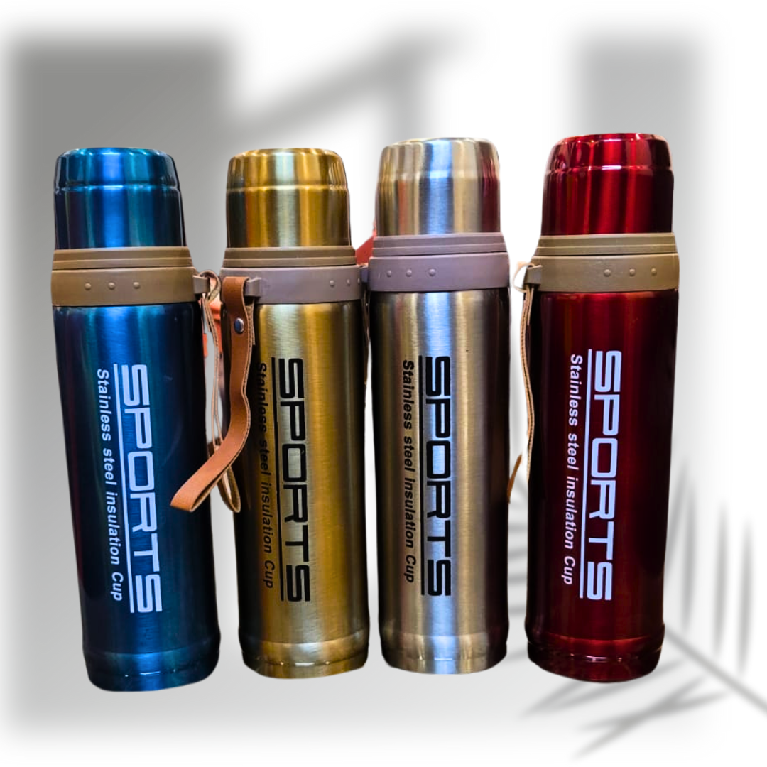 750 ML Sports Stainless Steel Vacuum Flask – Hot & Cold Insulation Bottle