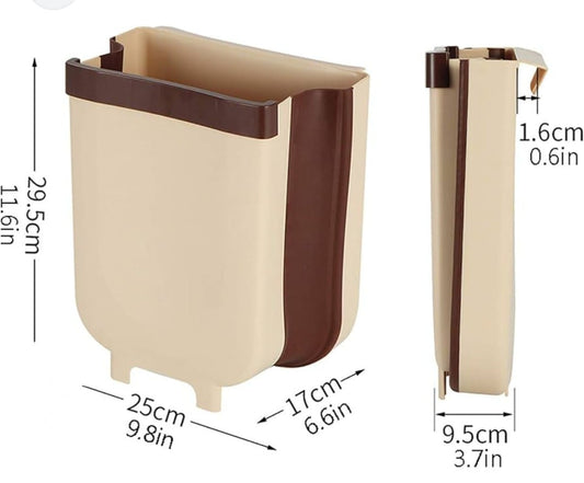 Collapsible Silicone Dustbin – Space-Saving Foldable Trash Can for Kitchen & Bathroom