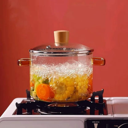 Borosilicate Glass Casserole with Lid – 3500ML Large Capacity, Oven & Microwave Safe