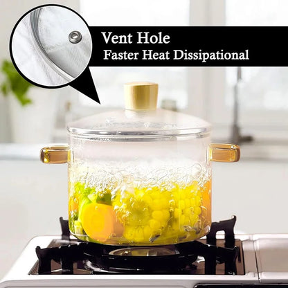 Borosilicate Glass Casserole with Lid – 3500ML Large Capacity, Oven & Microwave Safe