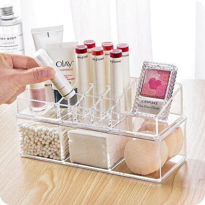 Acrylic Makeup Organizer – Transparent Cosmetic Storage Box with Drawers